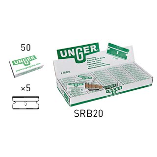 Unger Lames De Grattoirs  Vitres 4 cm, carbone (250 lames)