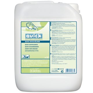 Dr. Schnell QUICK Entschäumer 5 litres - Évite la...