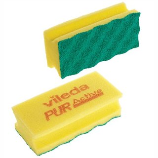 Vileda PurActive ponges abrasives jaune 10 Pces/Emb.